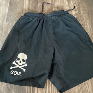 Nike Dry Fit shorts, size small with liner and SoulCycle logo on the front